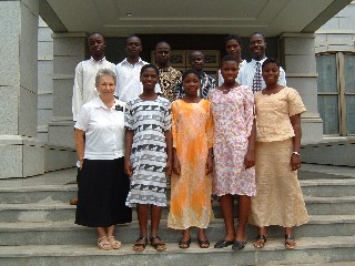 Youth from Twifo Praso with Sister Vernon